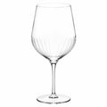 Weinglas 650 ml 24 cm aus klarem Glas mit Rillenstruktur für Rotwein