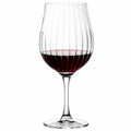Weinglas 500 ml 23 cm transparentes Glas geriffelt mit Stiel