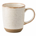 Keramiktasse 350 ml aus Keramik cremebraun im rustikalen Stil mit Henkel