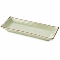 Keramik Servierplatte 30 x 15 cm Salbeigrün rechteckig glasiert